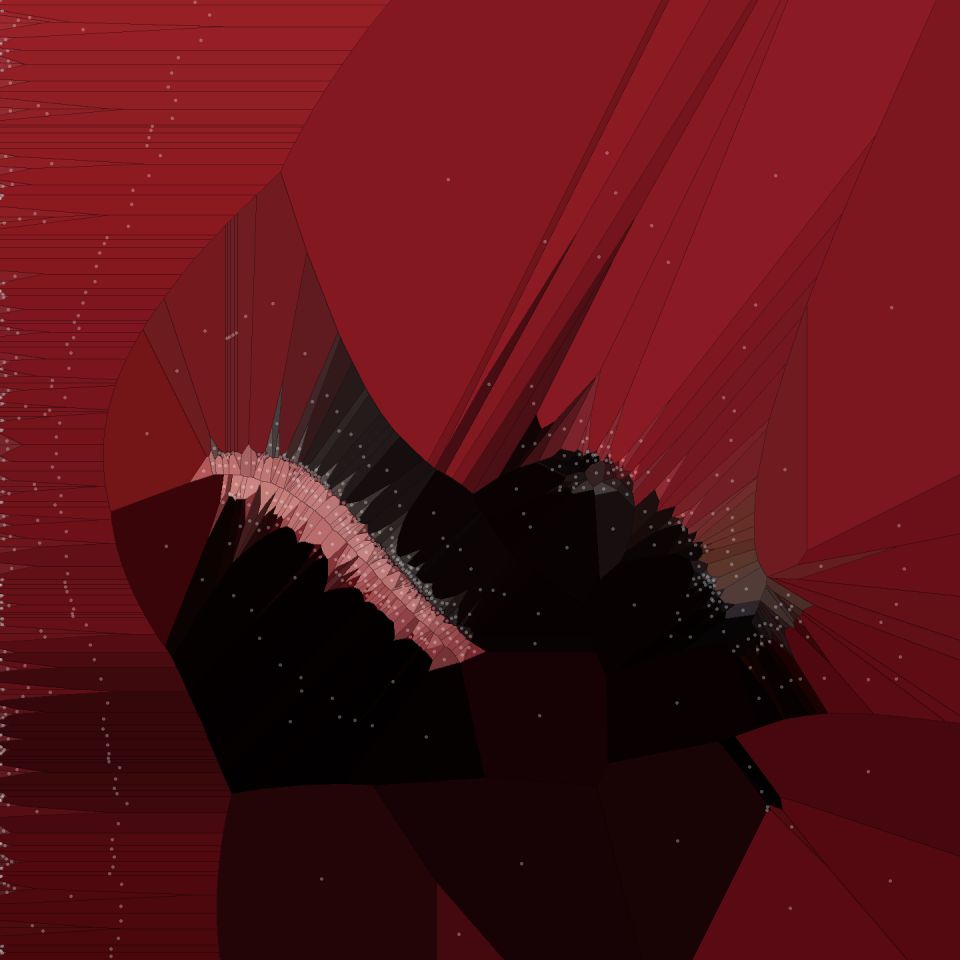 mouse on glossy red background