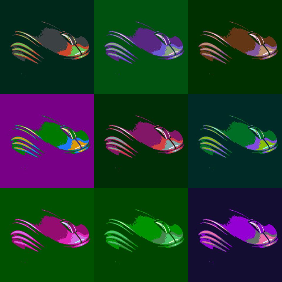 tall mouse on black background