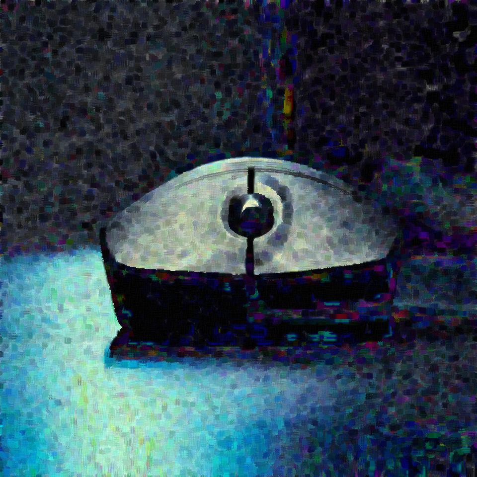 front mouse on blue background