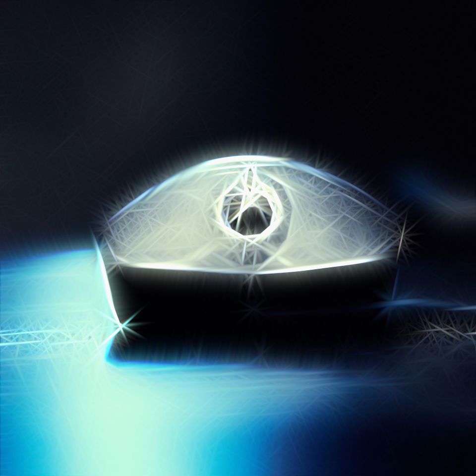 front mouse on blue background