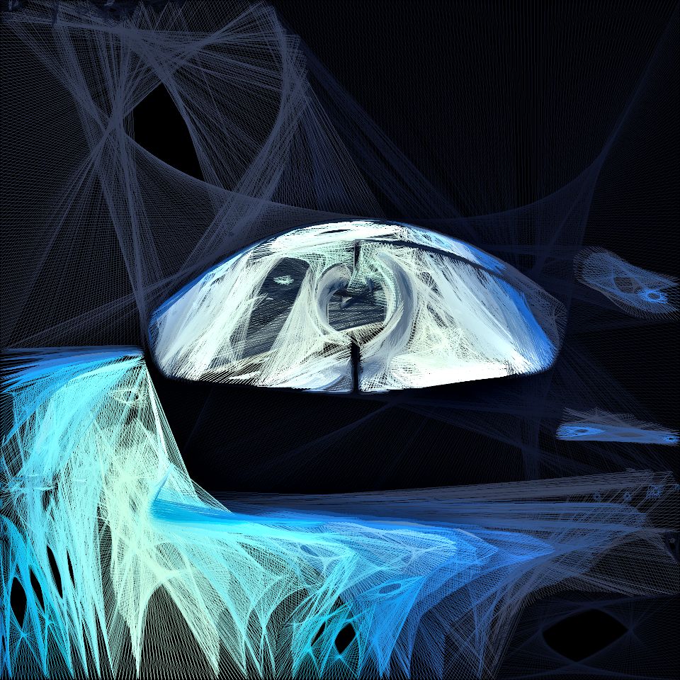 front mouse on blue background